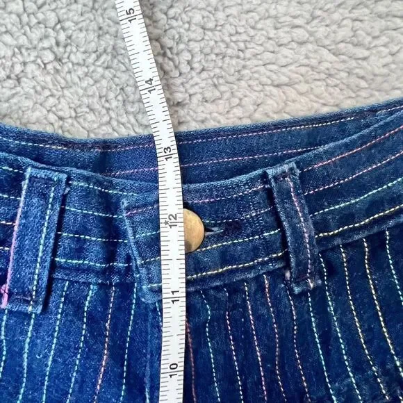 VTG L'ECHARDE Splinter's Inc. Pinstripe High Waist Pleated Denim Pants Size 5 - Picture 16 of 16